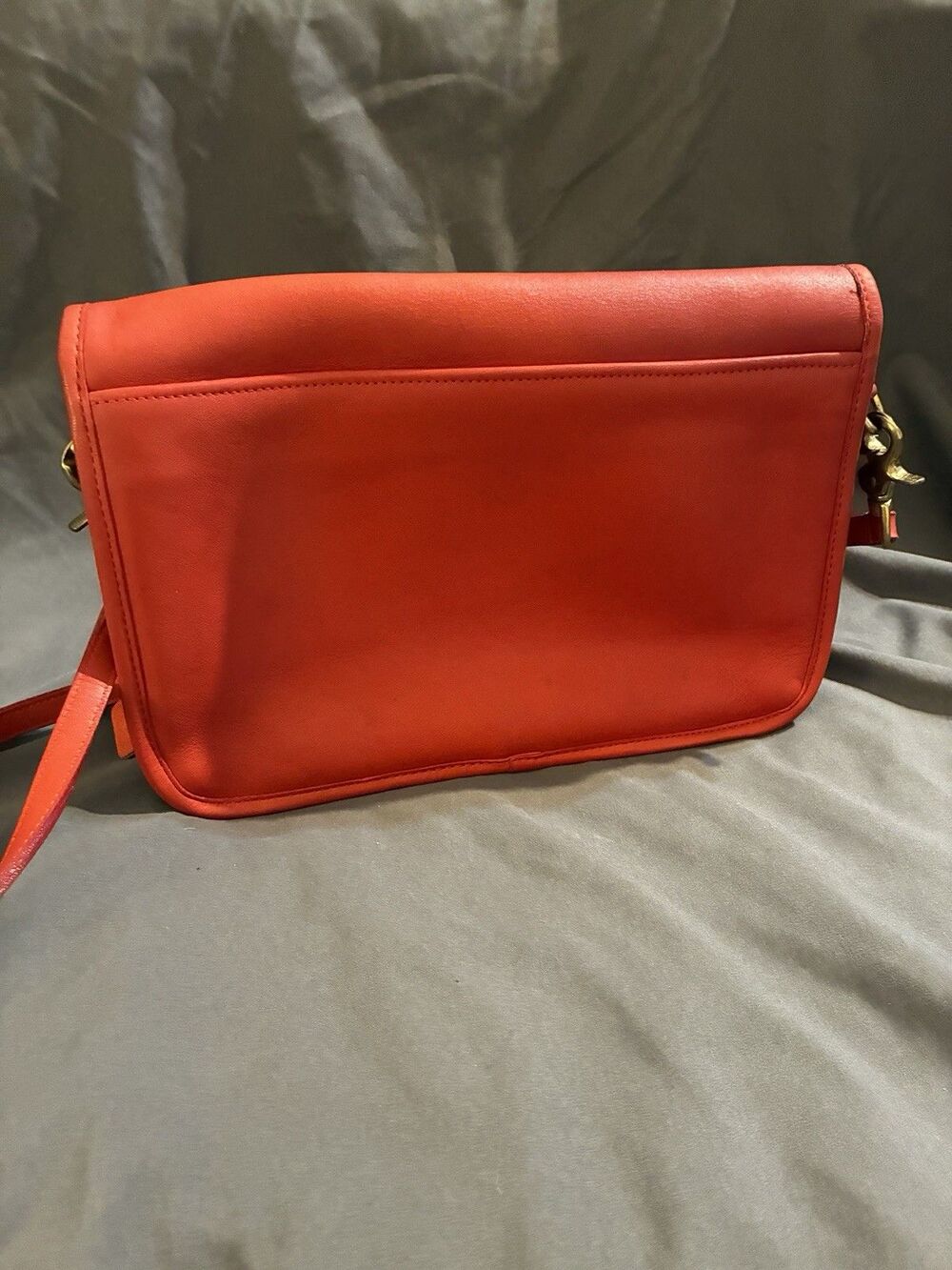 Vintage 1980s Coach Bag Convertible Clutch 9635 Red Made In NYC - Picture 13 of 16